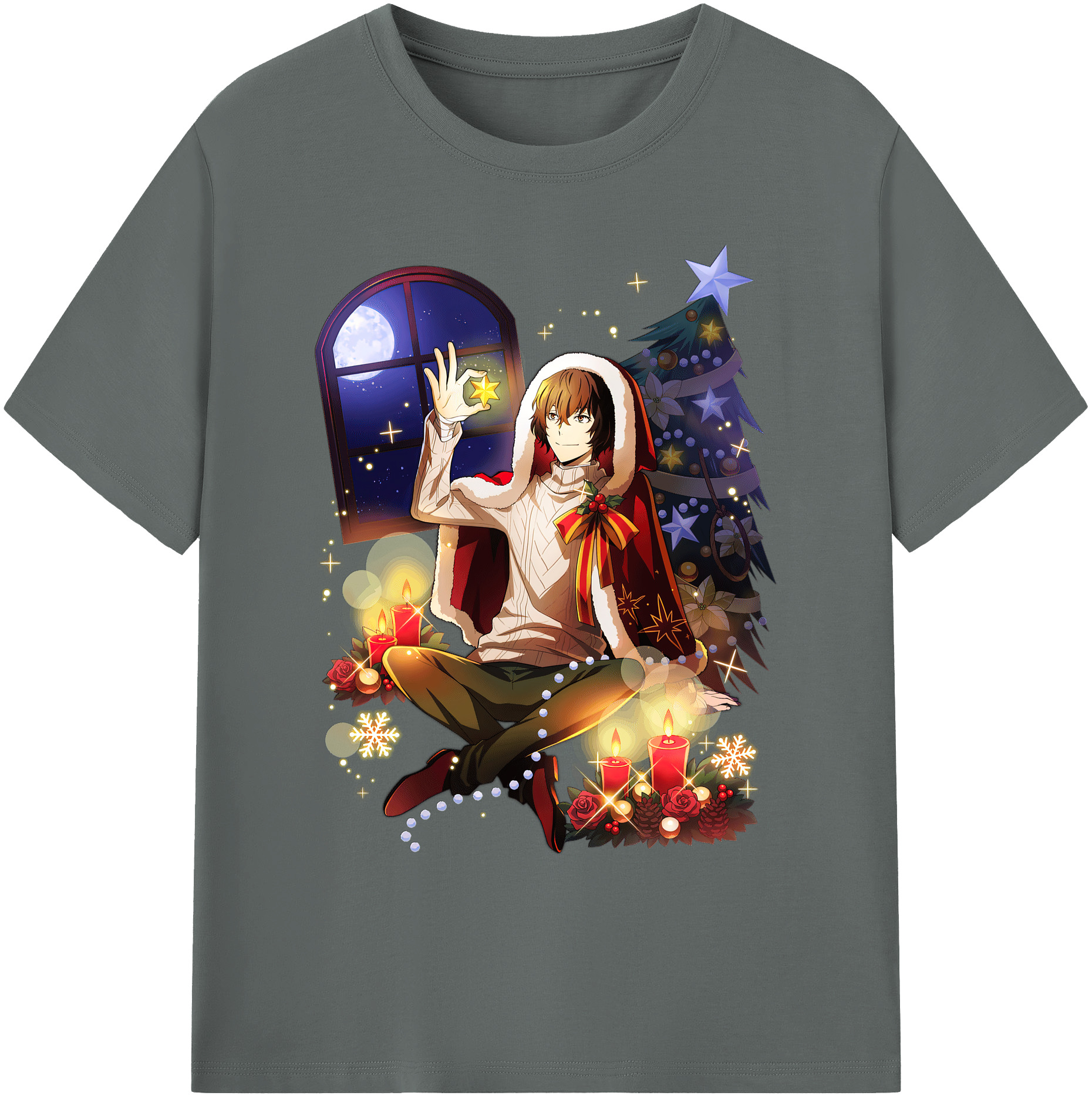 （画像用） 文豪ストレイドッグス Bungo Stray Dogs 綿100％ メンズ半袖Tシャツ｜肌触りやわらか＆通気性